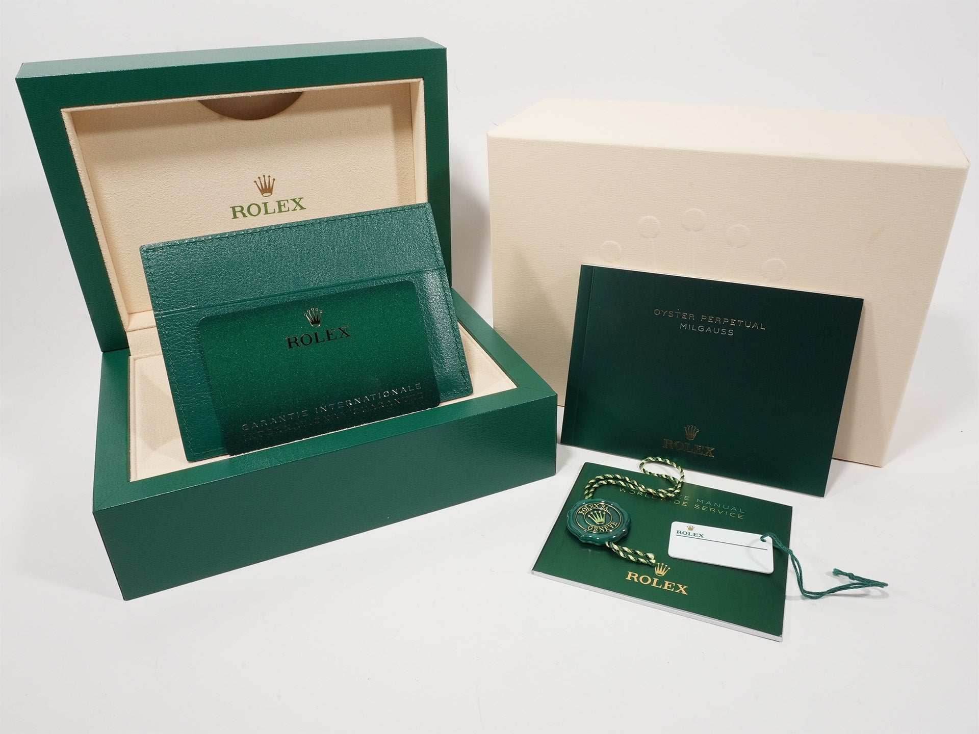 Rolex Milgauss Ref. 116400GV Stainless Steel Z-Blue Dial Unused 89xw8n8w