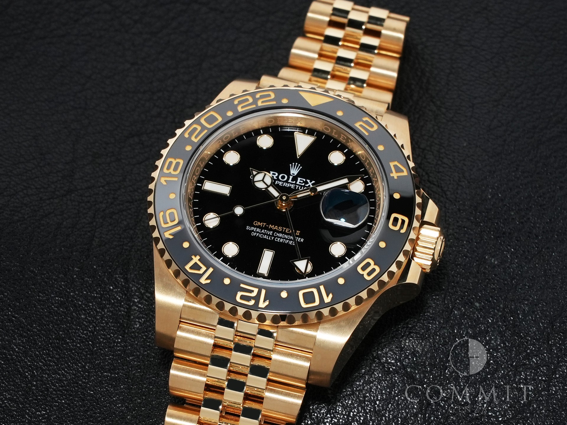 Rolex GMT-Master II Ref. 126718GRNR Yellow Gold with Black Dial and Jubilee Bracelet, Excellent Condition grwmzih7