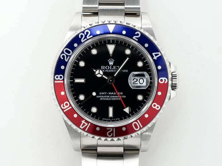Rolex GMT-Master Ref. 16700 Stainless Steel Black Dial Oyster Bracelet Pre-owned b4xgf37w