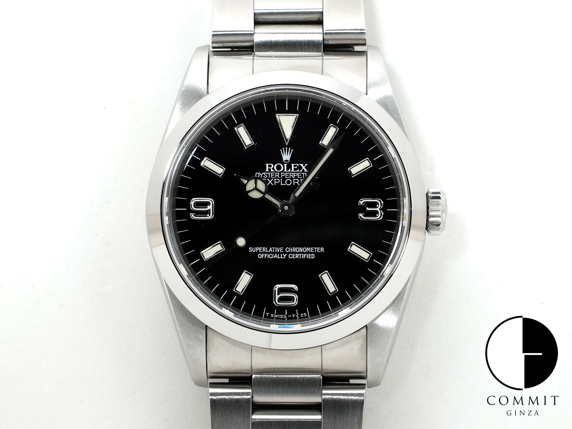 Pre-owned Rolex Explorer I Ref. 14270 Stainless Steel Black Dial Oyster Bracelet 9dhbwgie