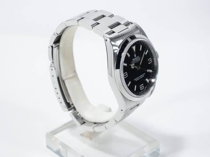 Pre-owned Rolex Explorer I Ref. 14270 Stainless Steel Black Dial Oyster Bracelet 9dhbwgie