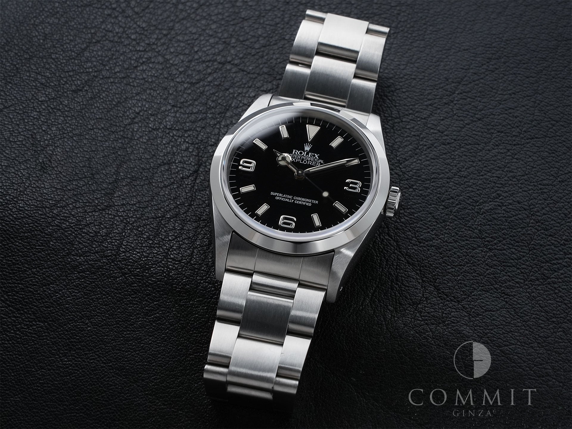 Pre-owned Rolex Explorer I Ref. 14270 Stainless Steel Black Dial Oyster Bracelet 9dhbwgie