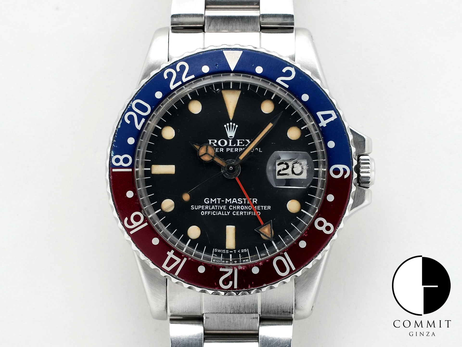 Pre-owned Rolex GMT-Master Ref. 1675 Stainless Steel Black Dial Oyster Bracelet t3mfchvm