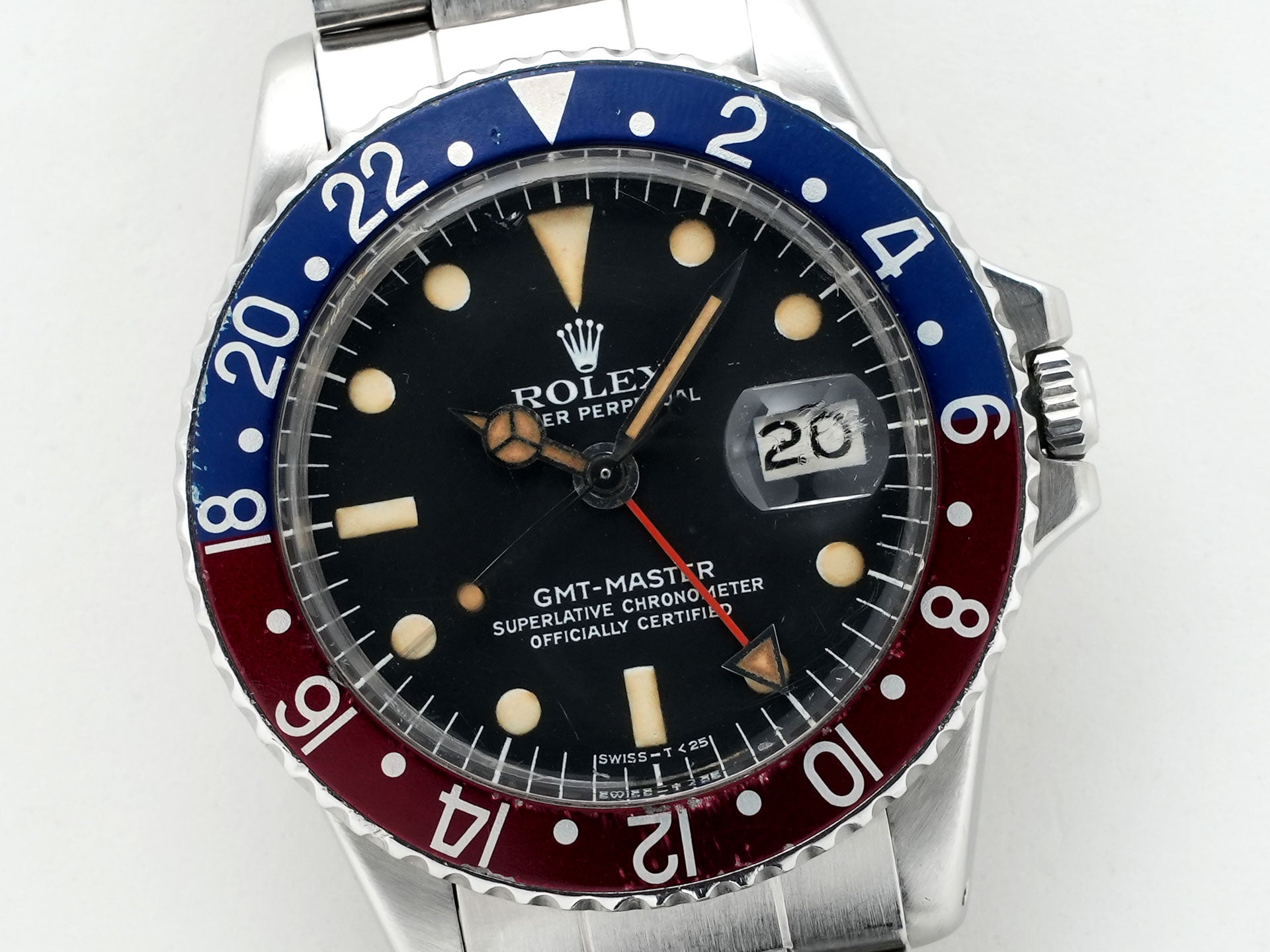 Pre-owned Rolex GMT-Master Ref. 1675 Stainless Steel Black Dial Oyster Bracelet t3mfchvm