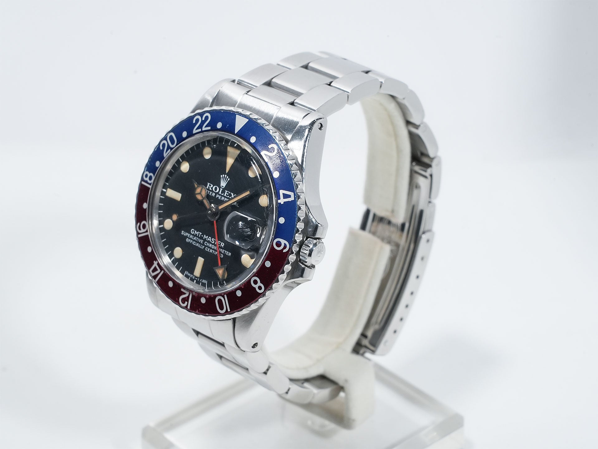 Pre-owned Rolex GMT-Master Ref. 1675 Stainless Steel Black Dial Oyster Bracelet t3mfchvm
