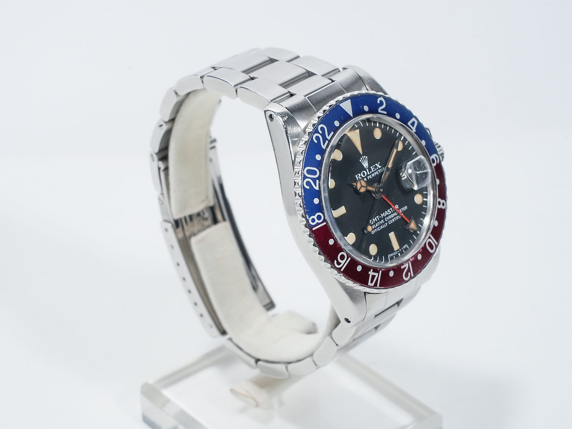 Pre-owned Rolex GMT-Master Ref. 1675 Stainless Steel Black Dial Oyster Bracelet t3mfchvm