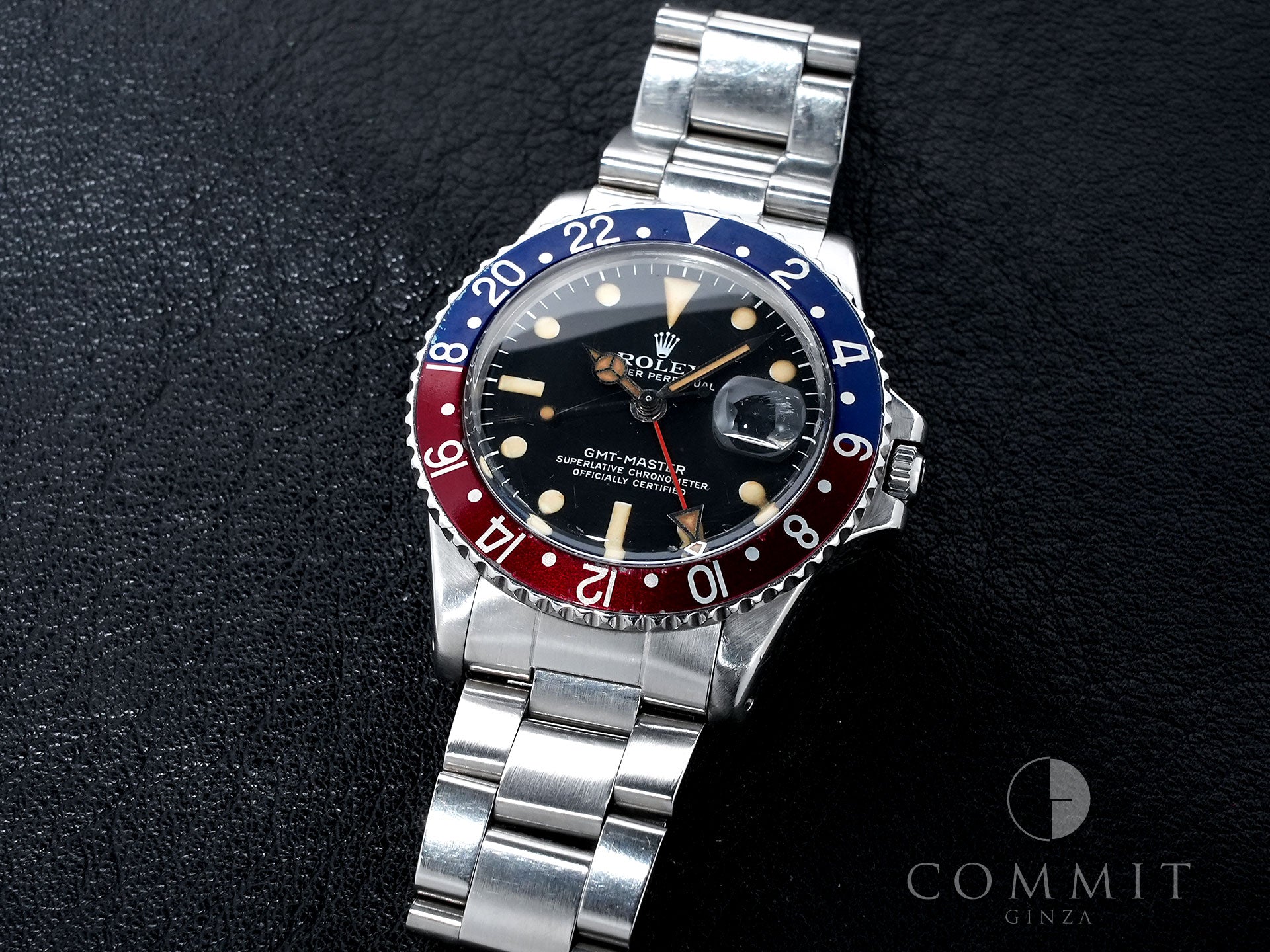 Pre-owned Rolex GMT-Master Ref. 1675 Stainless Steel Black Dial Oyster Bracelet t3mfchvm