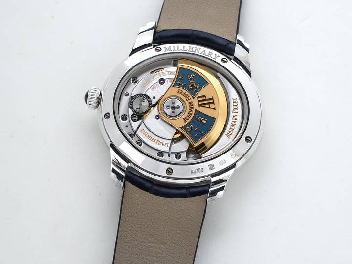 オーデマピゲ ミレネリー フロステッドゴールド フィロソフィーク Ref.77266BC.GG.A326CR.01 ホワイトゴールド ブルー文字盤 美中古 vq3yadih