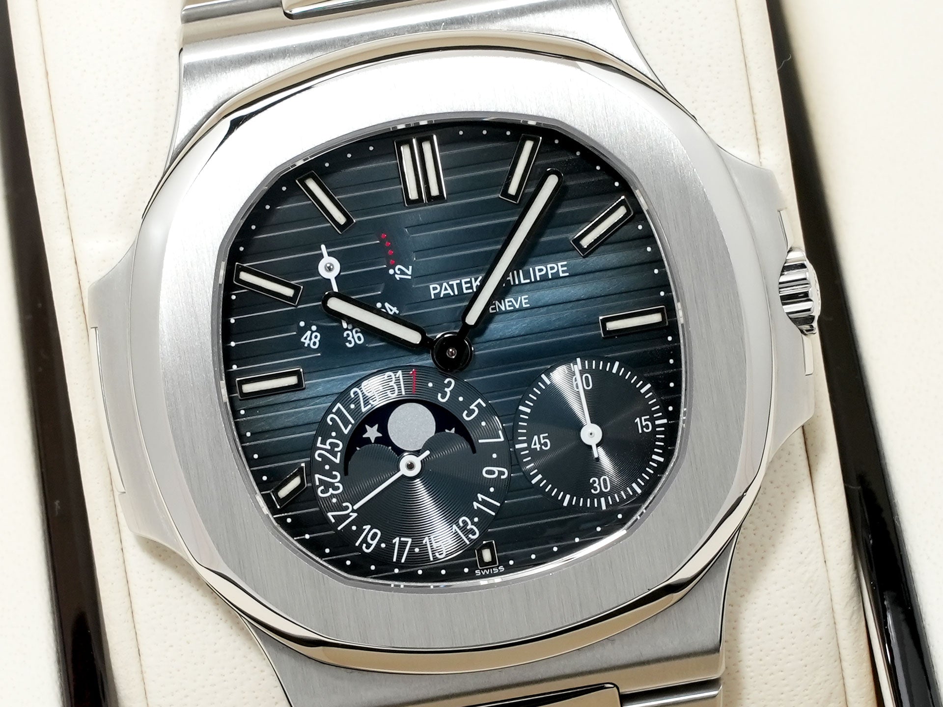 パテックフィリップ ノーチラス プチコンプリケーション Ref.5712/1A-001 ステンレススチール ブルー文字盤 美中古 8ebgwhxx