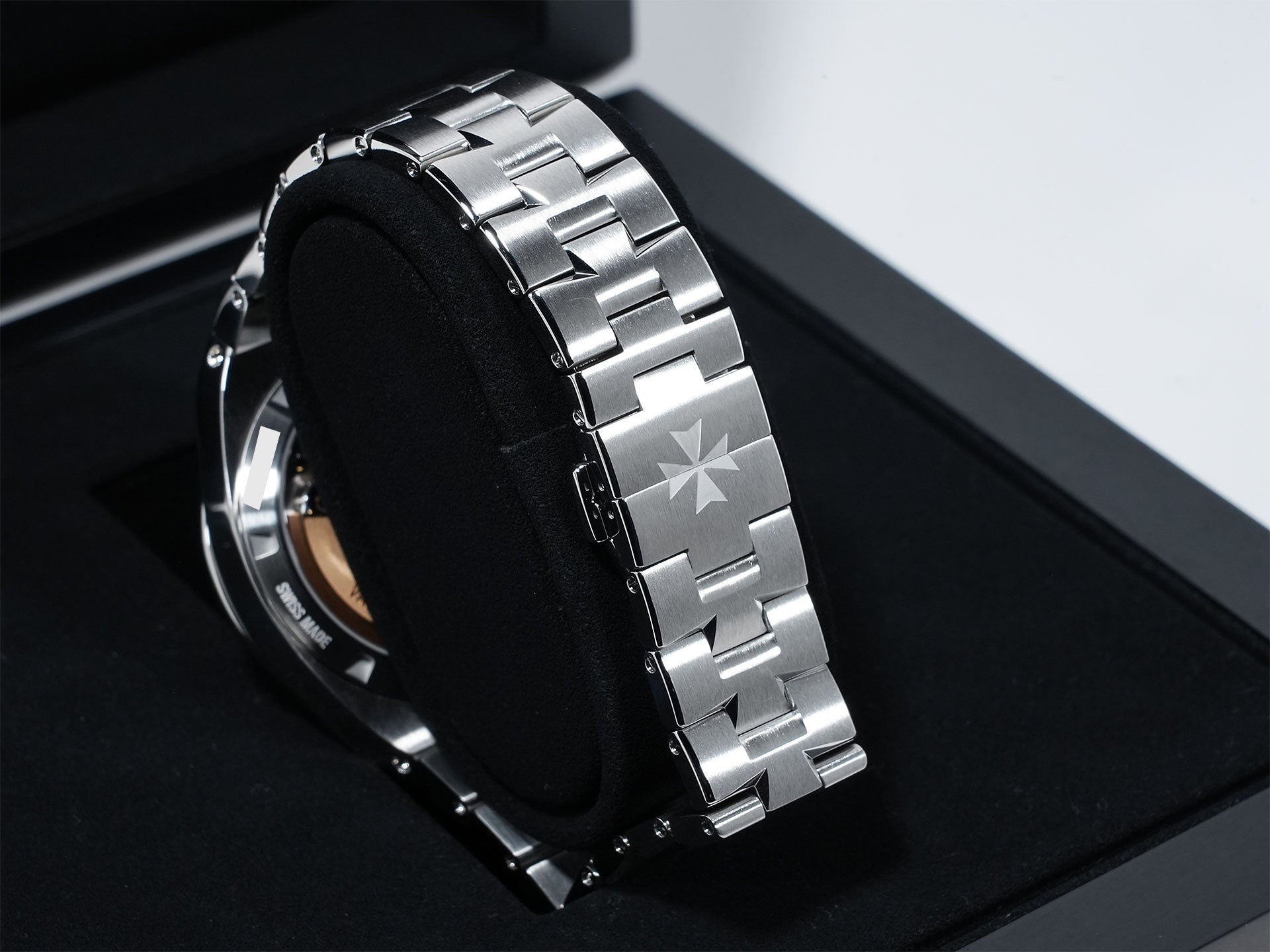 ヴァシュロンコンスタンタン オーヴァーシーズ オートマティック Ref.4520V/210A-B128 ステンレススチール ブルー文字盤 美品 3a6tk4ge