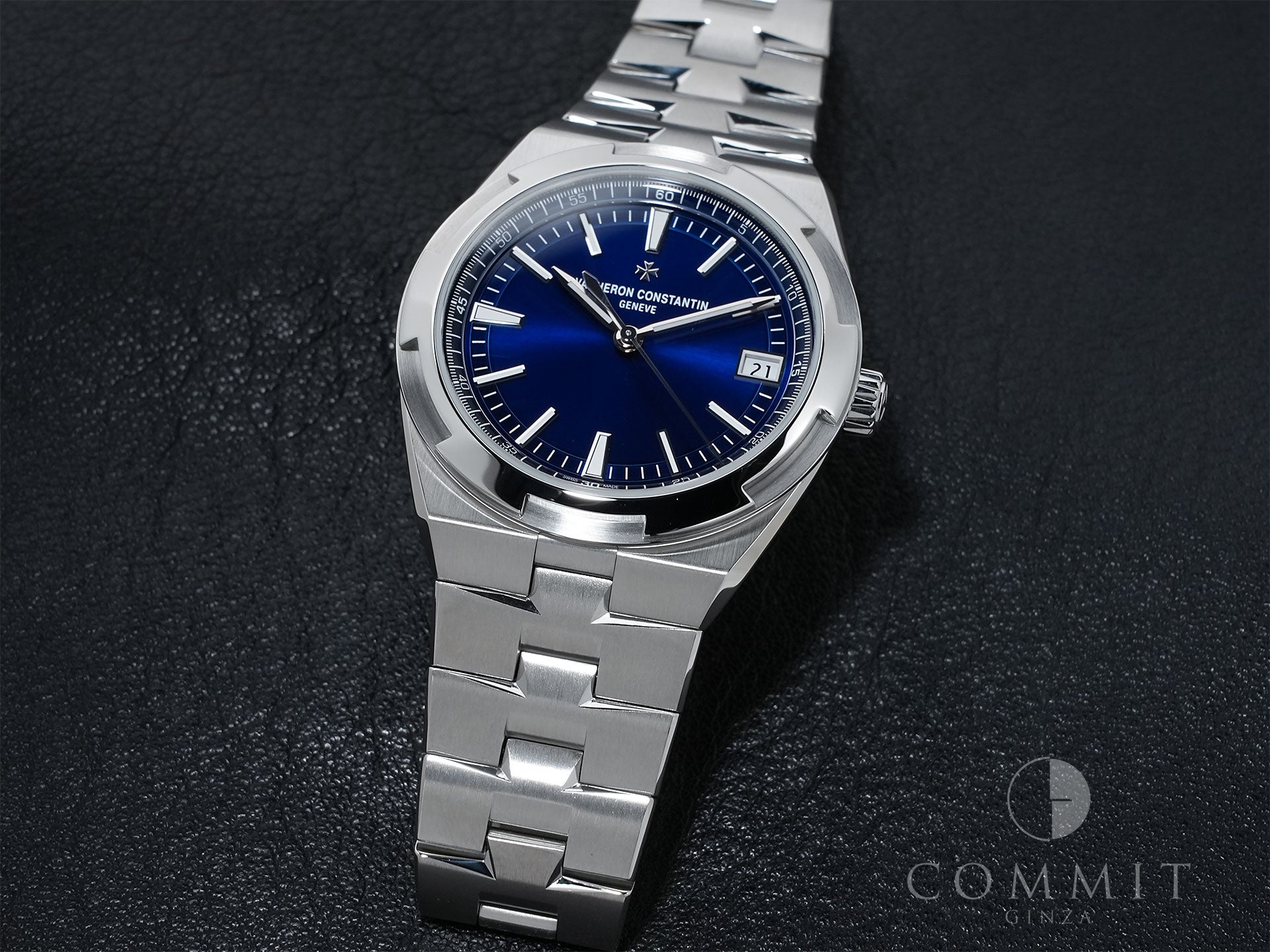 ヴァシュロンコンスタンタン オーヴァーシーズ オートマティック Ref.4520V/210A-B128 ステンレススチール ブルー文字盤 美品 3a6tk4ge