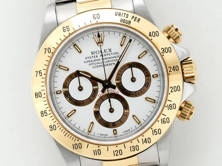 ロレックス デイトナ エルプリメロ Ref.16523 ステンレススチール/イエローゴールド ホワイト文字盤 中古 6jjsvyyz