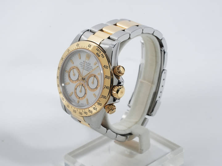 ロレックス デイトナ エルプリメロ Ref.16523 ステンレススチール/イエローゴールド ホワイト文字盤 中古 6jjsvyyz