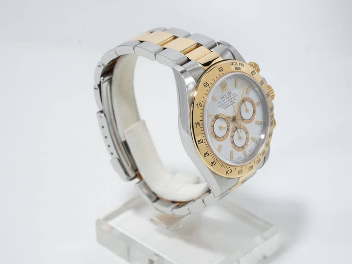 ロレックス デイトナ エルプリメロ Ref.16523 ステンレススチール/イエローゴールド ホワイト文字盤 中古 6jjsvyyz