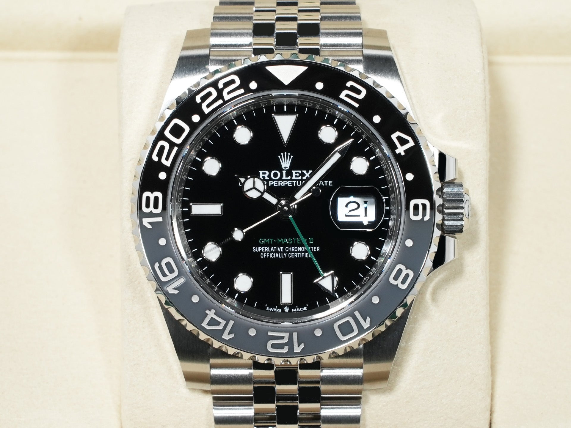 ロレックス GMTマスターII Ref.126710GRNR ステンレススチール ブラック文字盤 ジュビリーブレスレット 未使用 rscaniqr