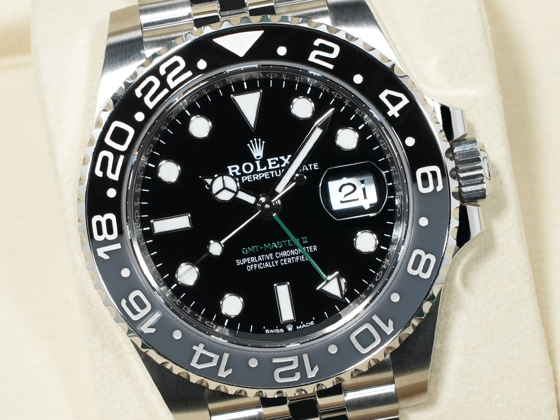 ロレックス GMTマスターII Ref.126710GRNR ステンレススチール ブラック文字盤 ジュビリーブレスレット 未使用 rscaniqr