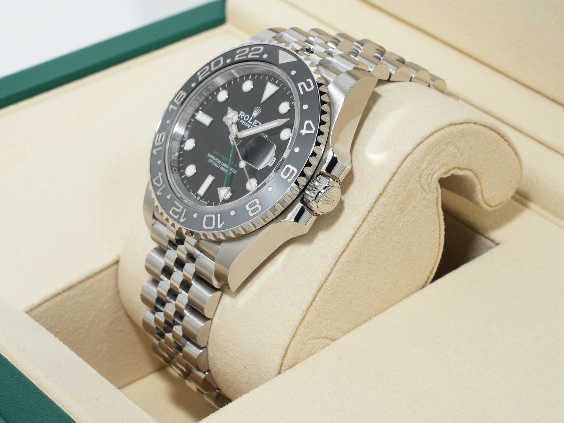 ロレックス GMTマスターII Ref.126710GRNR ステンレススチール ブラック文字盤 ジュビリーブレスレット 未使用 rscaniqr