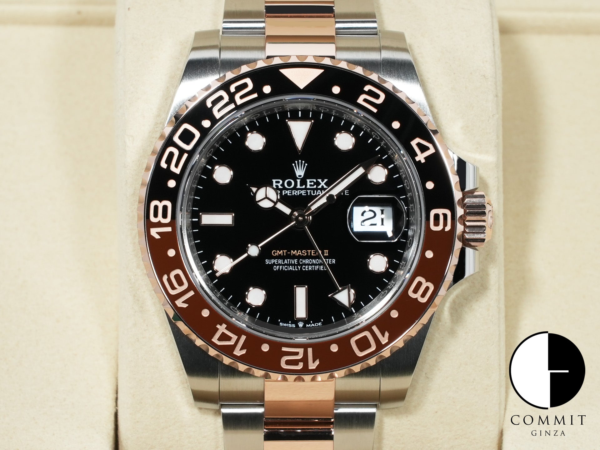 ロレックス GMTマスターII Ref.126711CHNR ステンレススチール/エバーローズゴールド ブラック文字盤 オイスターブレスレット 未使用 cp386544