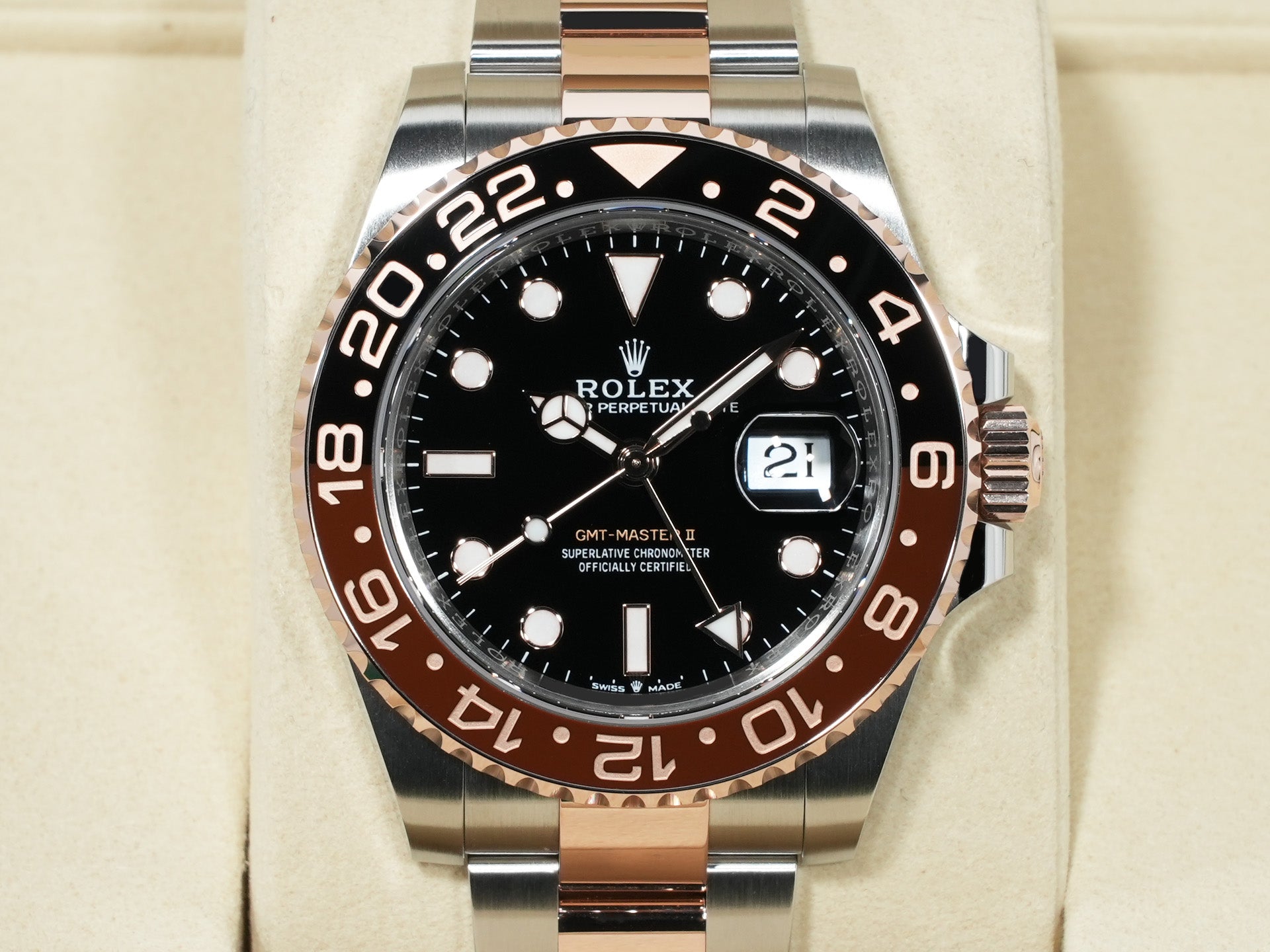 ロレックス GMTマスターII Ref.126711CHNR ステンレススチール/エバーローズゴールド ブラック文字盤 オイスターブレスレット 未使用 cp386544