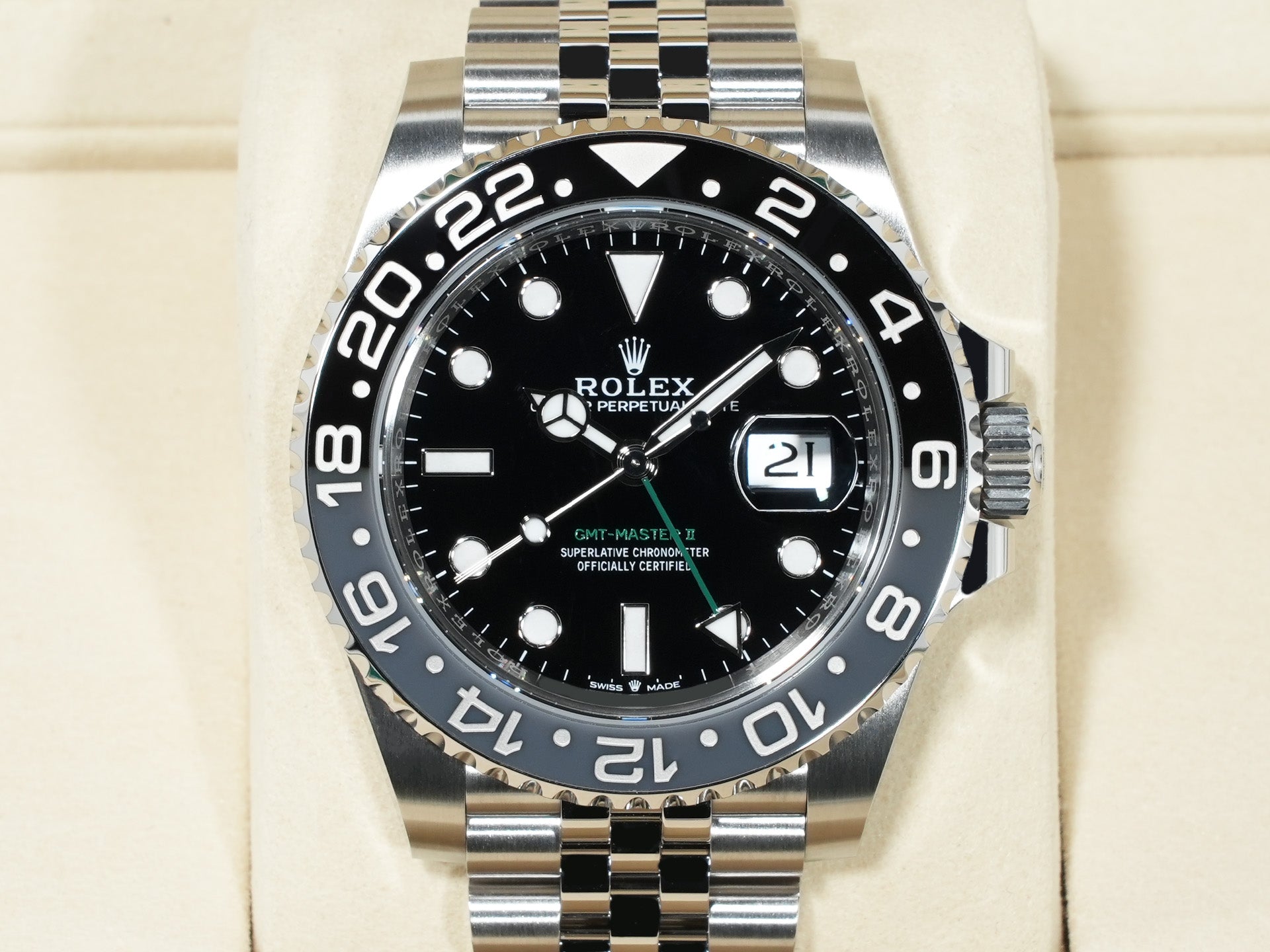 ロレックス GMTマスターII Ref.126710GRNR ステンレススチール ブラック文字盤 ジュビリーブレスレット 未使用 wdeymnjq