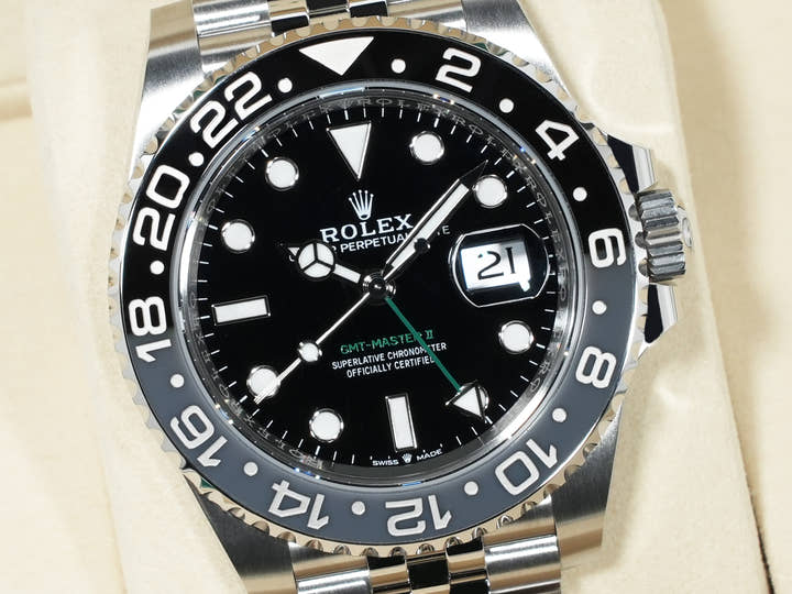 ロレックス GMTマスターII Ref.126710GRNR ステンレススチール ブラック文字盤 ジュビリーブレスレット 未使用 wdeymnjq