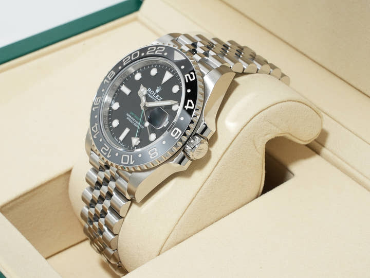 ロレックス GMTマスターII Ref.126710GRNR ステンレススチール ブラック文字盤 ジュビリーブレスレット 未使用 wdeymnjq