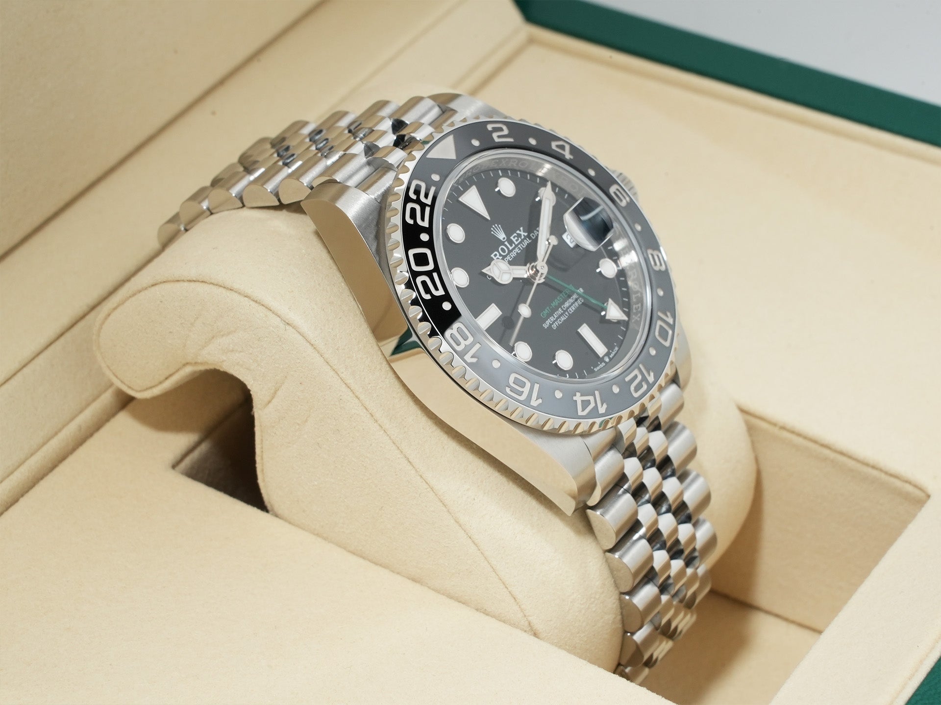 ロレックス GMTマスターII Ref.126710GRNR ステンレススチール ブラック文字盤 ジュビリーブレスレット 未使用 wdeymnjq