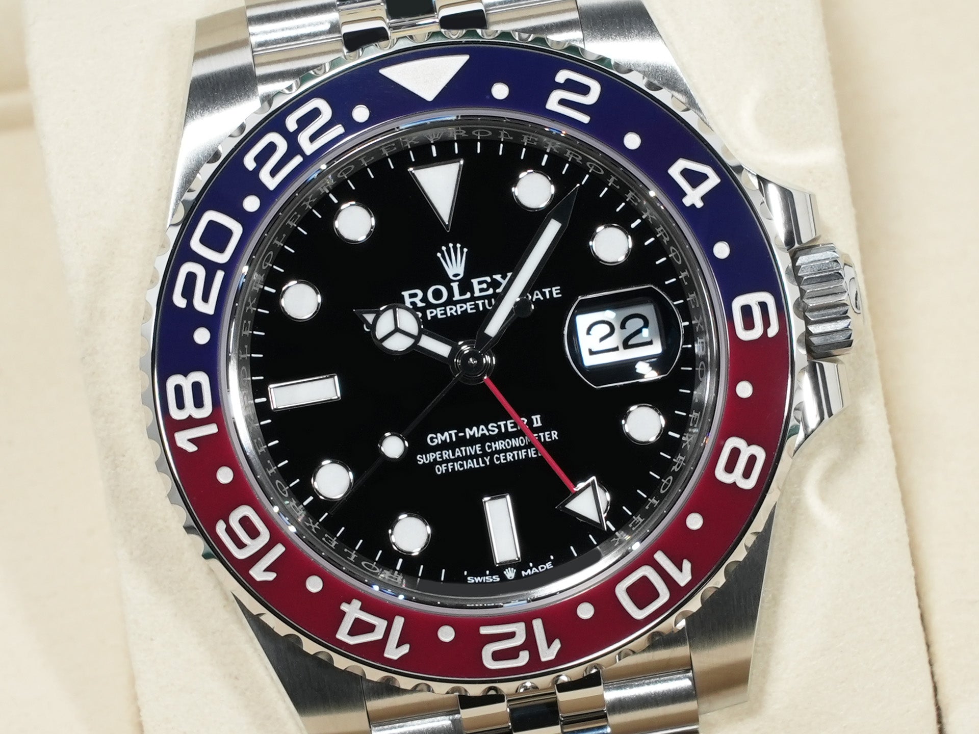ロレックス GMTマスターII Ref.126710BLRO ステンレススチール ブラック文字盤 ジュビリーブレスレット 未使用 7ngzdw57