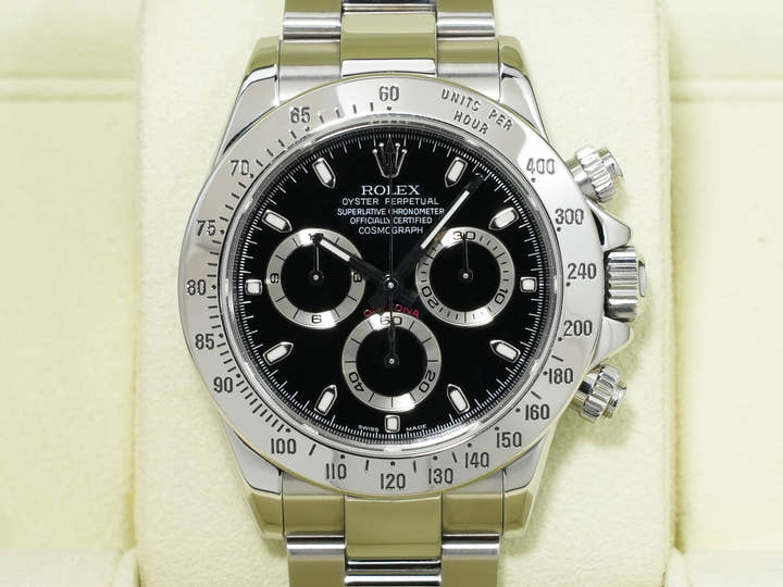 ロレックス デイトナ Ref.116520 ステンレススチール ブラック文字盤 中古 ox56yaf6