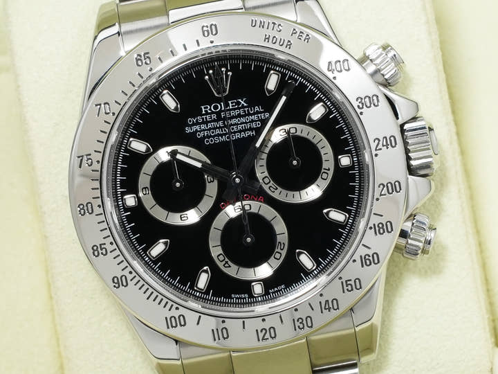 ロレックス デイトナ Ref.116520 ステンレススチール ブラック文字盤 中古 ox56yaf6