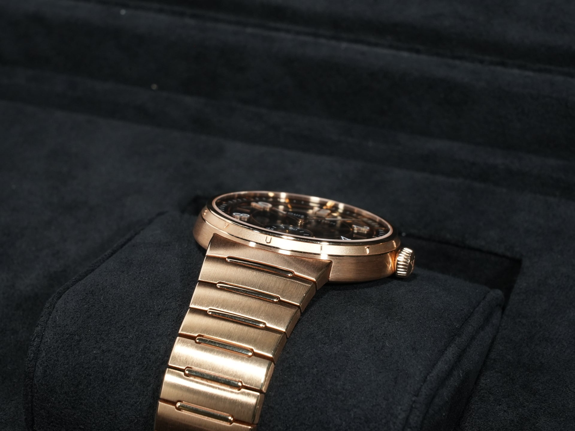 Louis Vuitton Tambour Automatic Ref. W1PG10 Rose Gold Brown Dial Pre-owned idshb8yp