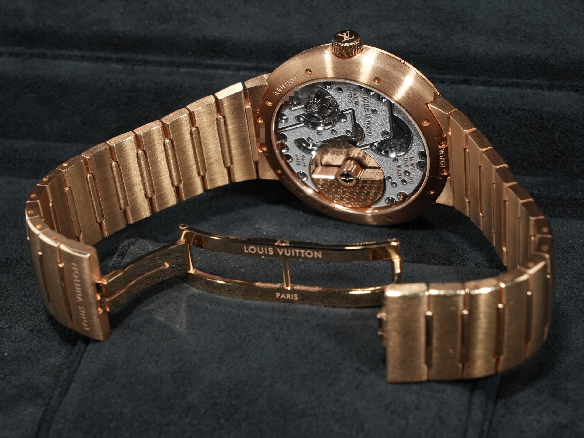 Louis Vuitton Tambour Automatic Ref. W1PG10 Rose Gold Brown Dial Pre-owned idshb8yp