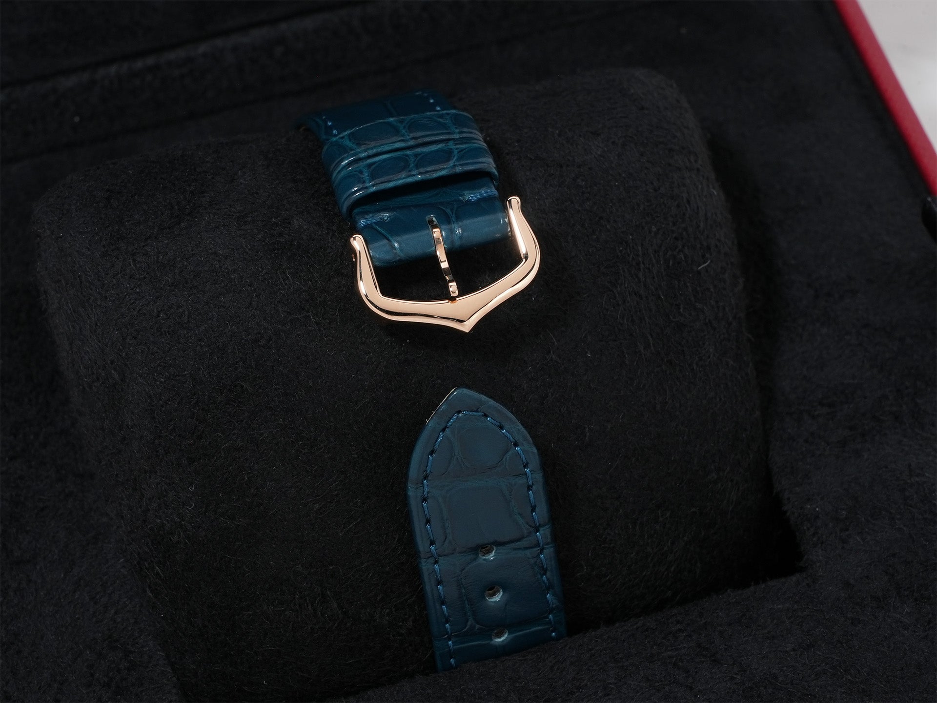 カルティエ サントス デュモン Ref.WGSA0098 ローズゴールド ピーコックブルー文字盤 未使用 32yvot7e