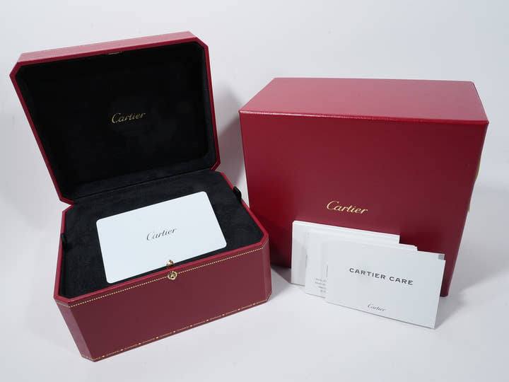 カルティエ サントス デュモン Ref.WGSA0098 ローズゴールド ピーコックブルー文字盤 未使用 32yvot7e