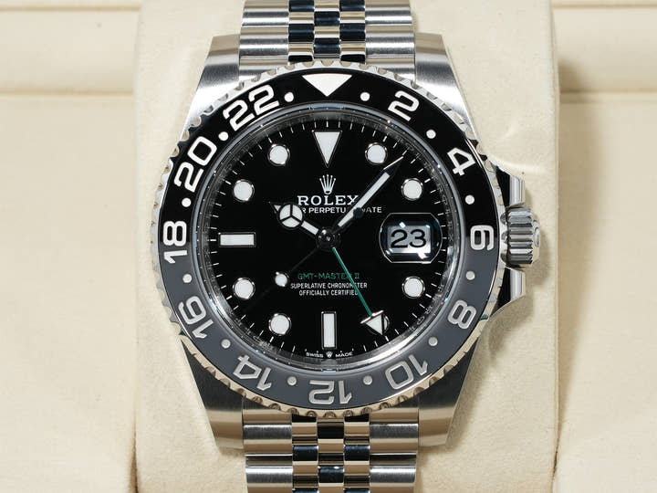 ロレックス GMTマスターII Ref.126710GRNR ステンレススチール ブラック文字盤 ジュビリーブレスレット 未使用 cy7z4uui