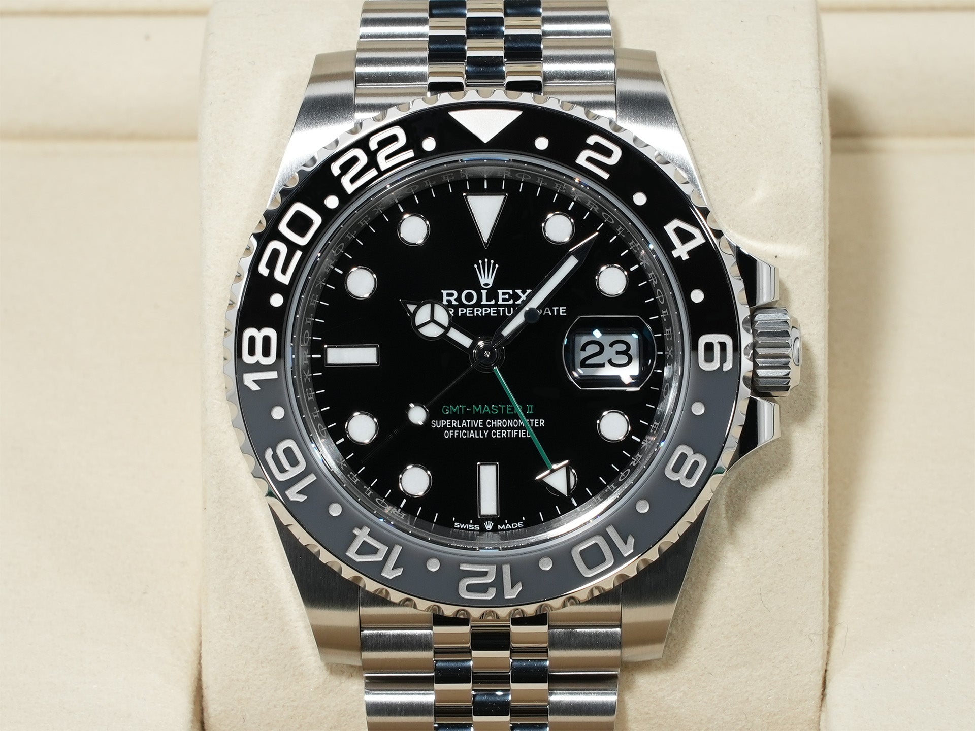 ロレックス GMTマスターII Ref.126710GRNR ステンレススチール ブラック文字盤 ジュビリーブレスレット 未使用 cy7z4uui