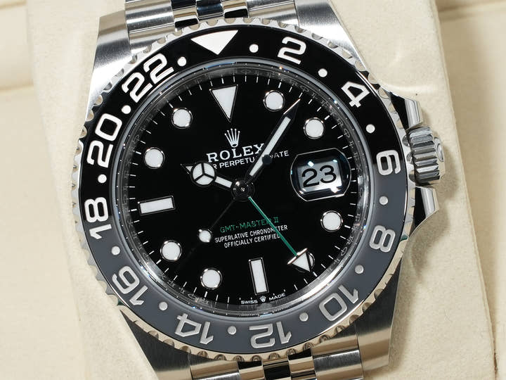 ロレックス GMTマスターII Ref.126710GRNR ステンレススチール ブラック文字盤 ジュビリーブレスレット 未使用 cy7z4uui