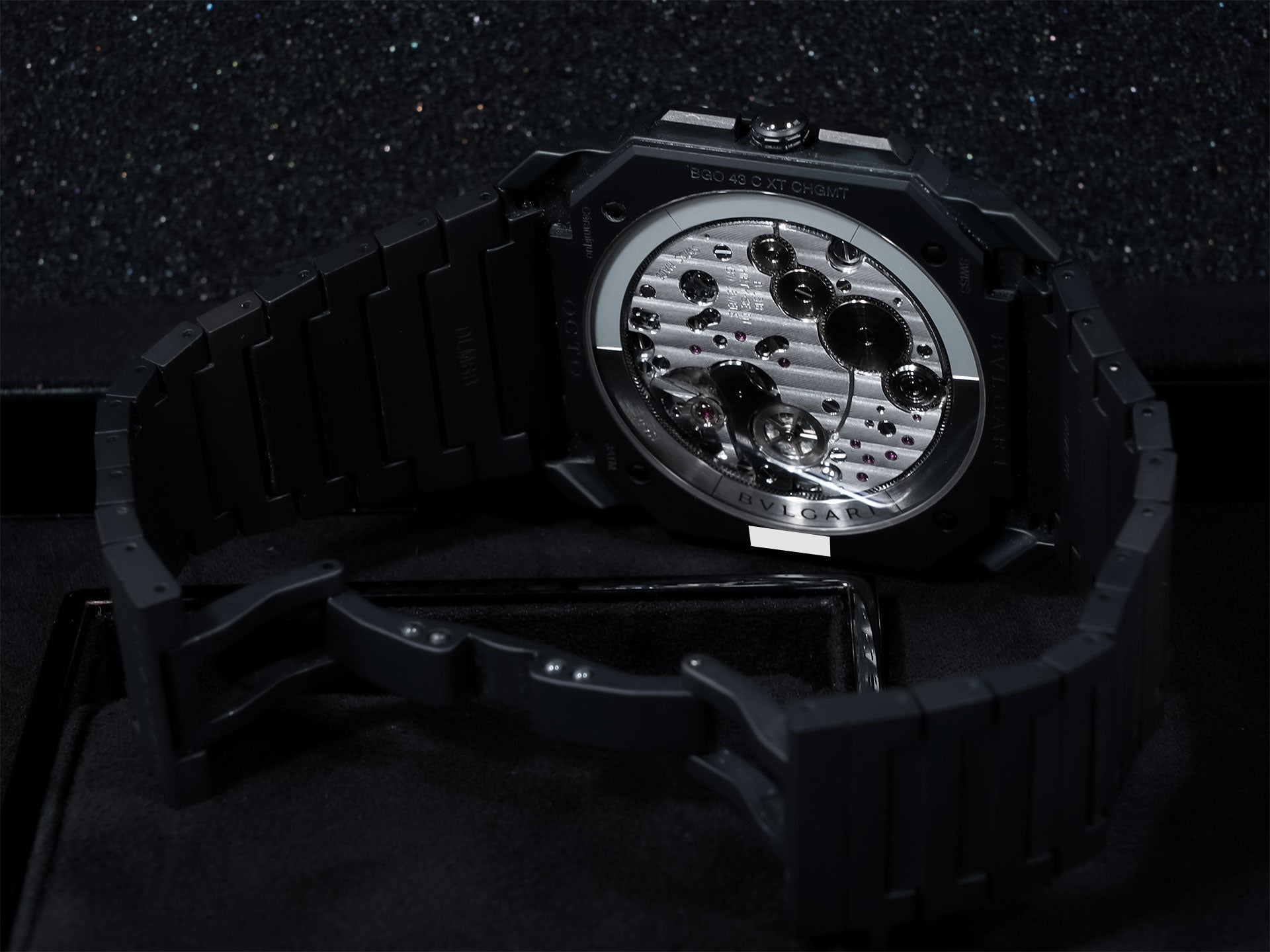 Bvlgari Octo Finissimo Chronograph GMT Ref. 103278 Ceramic Black Dial Excellent Condition b6s6g45z