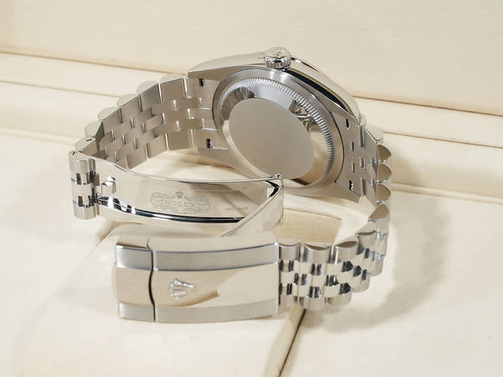 ロレックス デイトジャスト36 Ref.126234 ステンレススチール/ホワイトゴールド スレートローマン文字盤 ジュビリーブレスレット 美中古 7qee3xfv