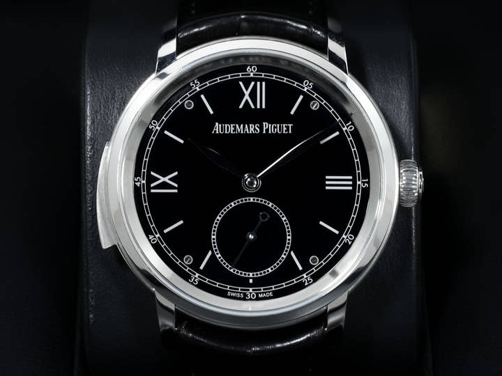 オーデマピゲ ジュール オーデマ ミニッツリピーター スーパーソヌリ Ref.26590PT.OO.D002CR.01 プラチナ ブラックエナメル文字盤 美中古 sa5j2krv
