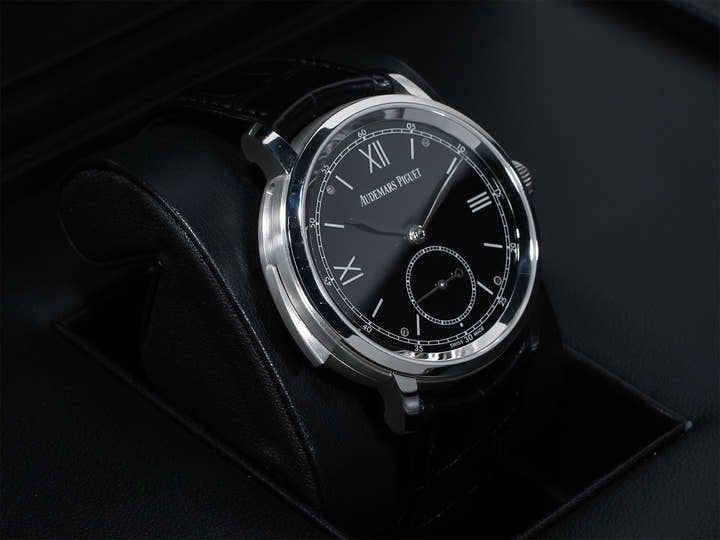 オーデマピゲ ジュール オーデマ ミニッツリピーター スーパーソヌリ Ref.26590PT.OO.D002CR.01 プラチナ ブラックエナメル文字盤 美中古 sa5j2krv