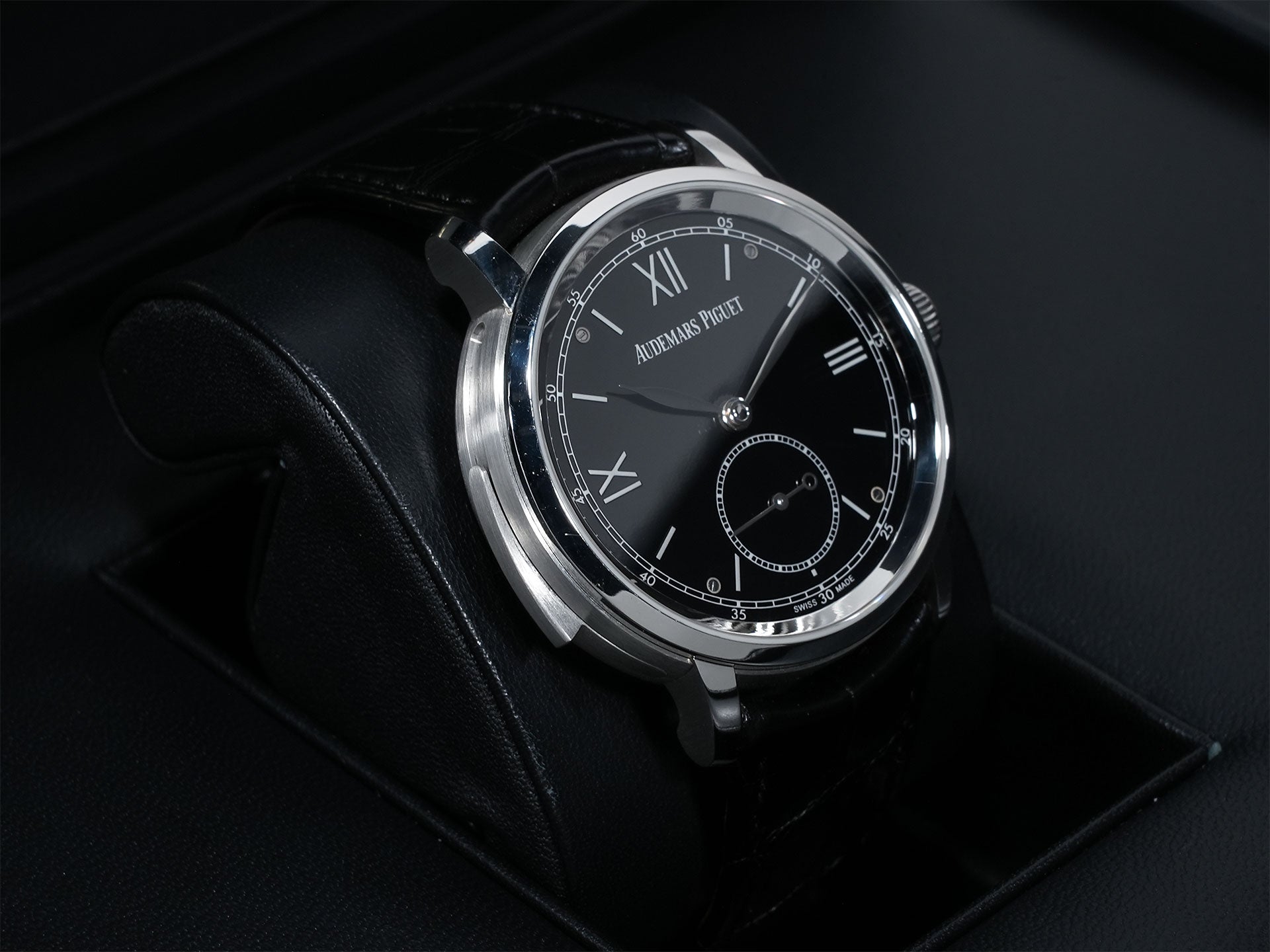 オーデマピゲ ジュール オーデマ ミニッツリピーター スーパーソヌリ Ref.26590PT.OO.D002CR.01 プラチナ ブラックエナメル文字盤 美中古 sa5j2krv