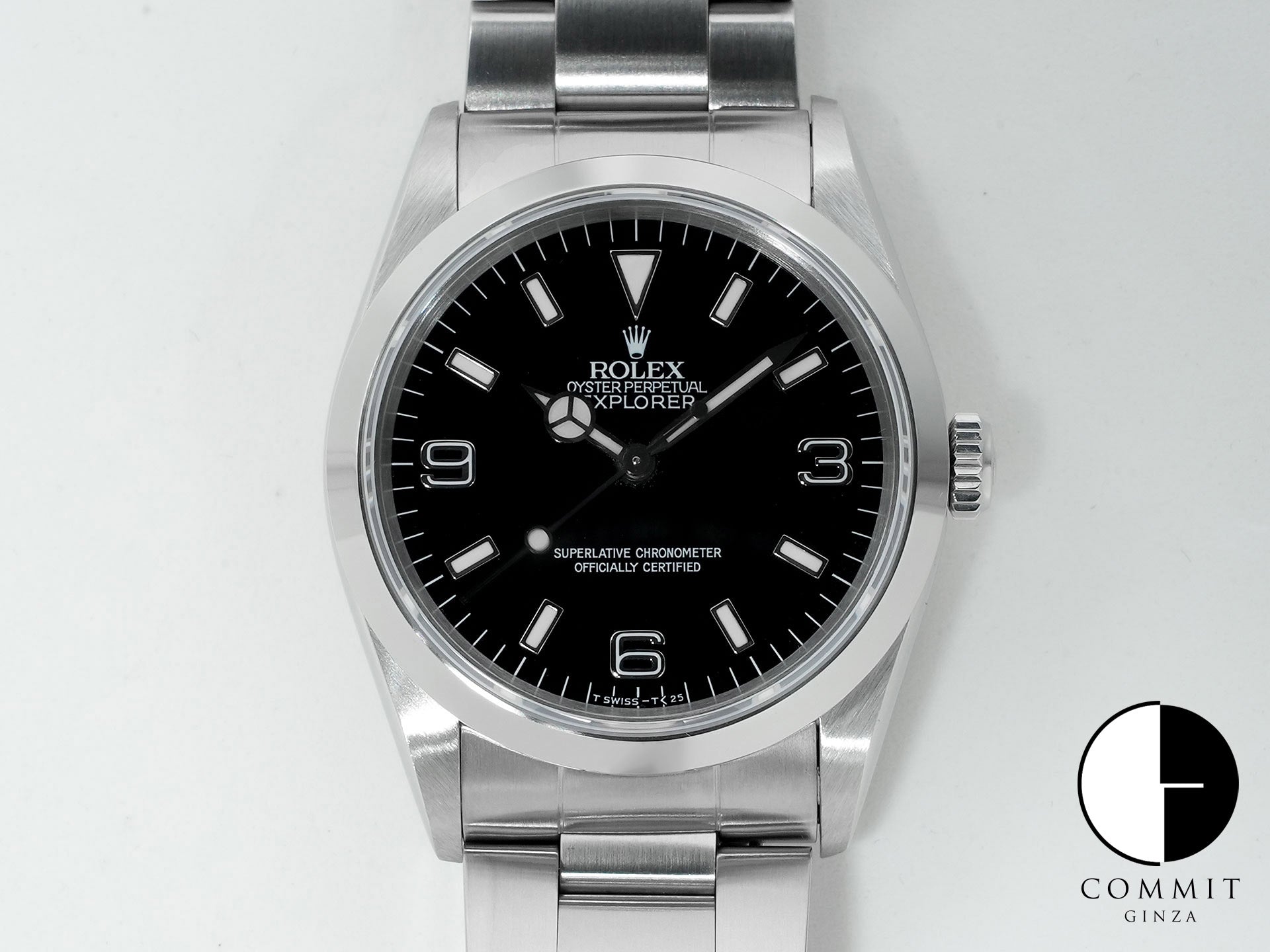 ロレックス エクスプローラーI Ref.14270 ステンレススチール ブラック文字盤 オイスターブレスレット 中古 mfoqyym7