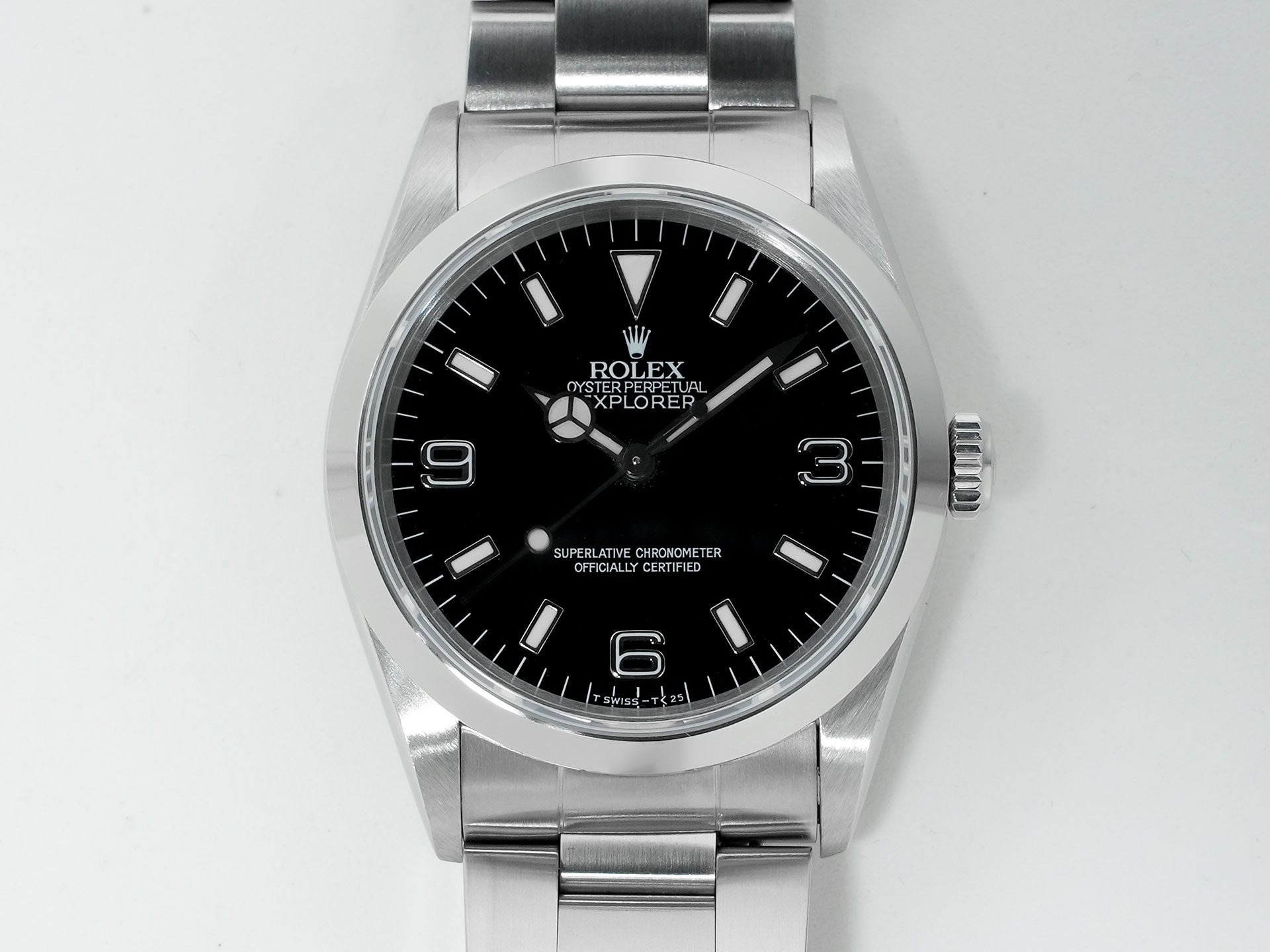 ロレックス エクスプローラーI Ref.14270 ステンレススチール ブラック文字盤 オイスターブレスレット 中古 mfoqyym7