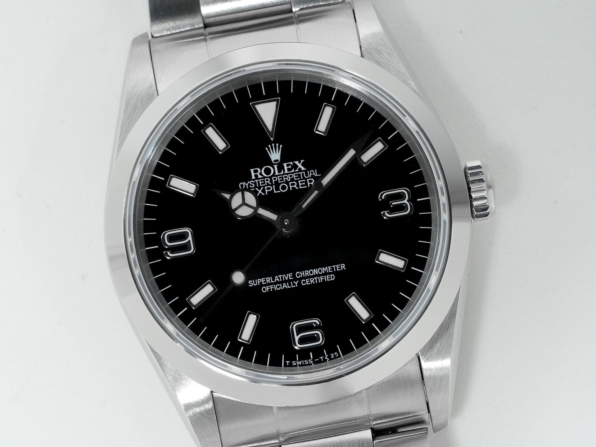 ロレックス エクスプローラーI Ref.14270 ステンレススチール ブラック文字盤 オイスターブレスレット 中古 mfoqyym7