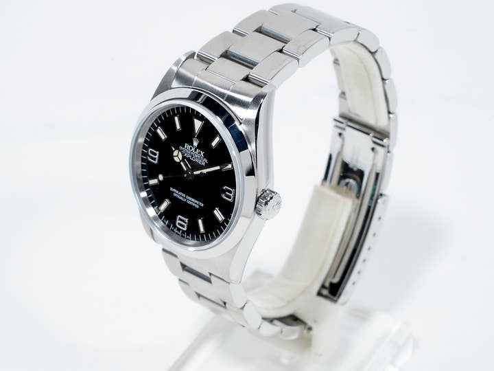 ロレックス エクスプローラーI Ref.14270 ステンレススチール ブラック文字盤 オイスターブレスレット 中古 mfoqyym7