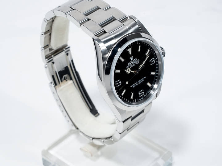 ロレックス エクスプローラーI Ref.14270 ステンレススチール ブラック文字盤 オイスターブレスレット 中古 mfoqyym7