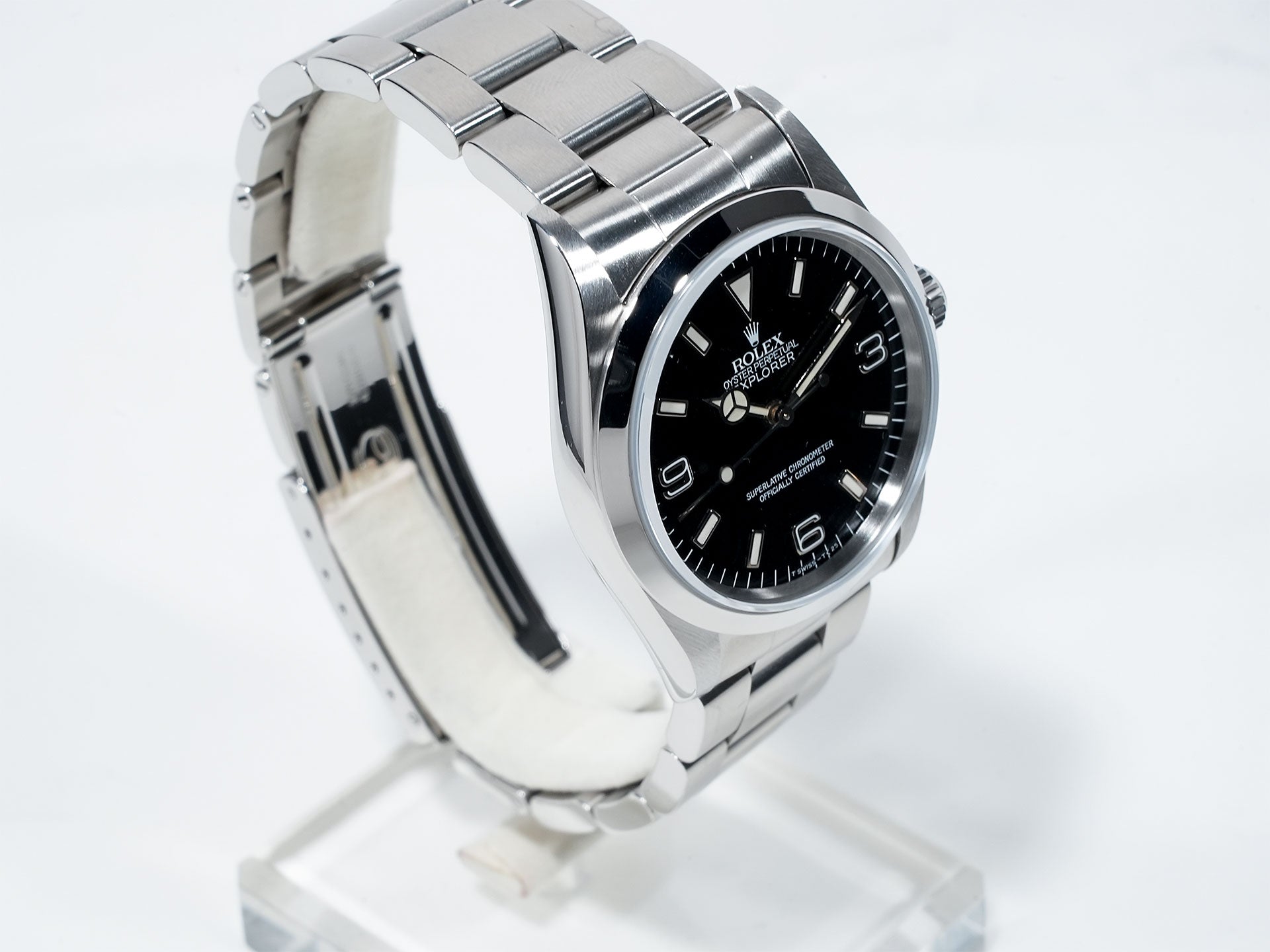 ロレックス エクスプローラーI Ref.14270 ステンレススチール ブラック文字盤 オイスターブレスレット 中古 mfoqyym7