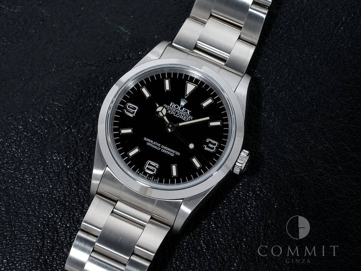 ロレックス エクスプローラーI Ref.14270 ステンレススチール ブラック文字盤 オイスターブレスレット 中古 mfoqyym7