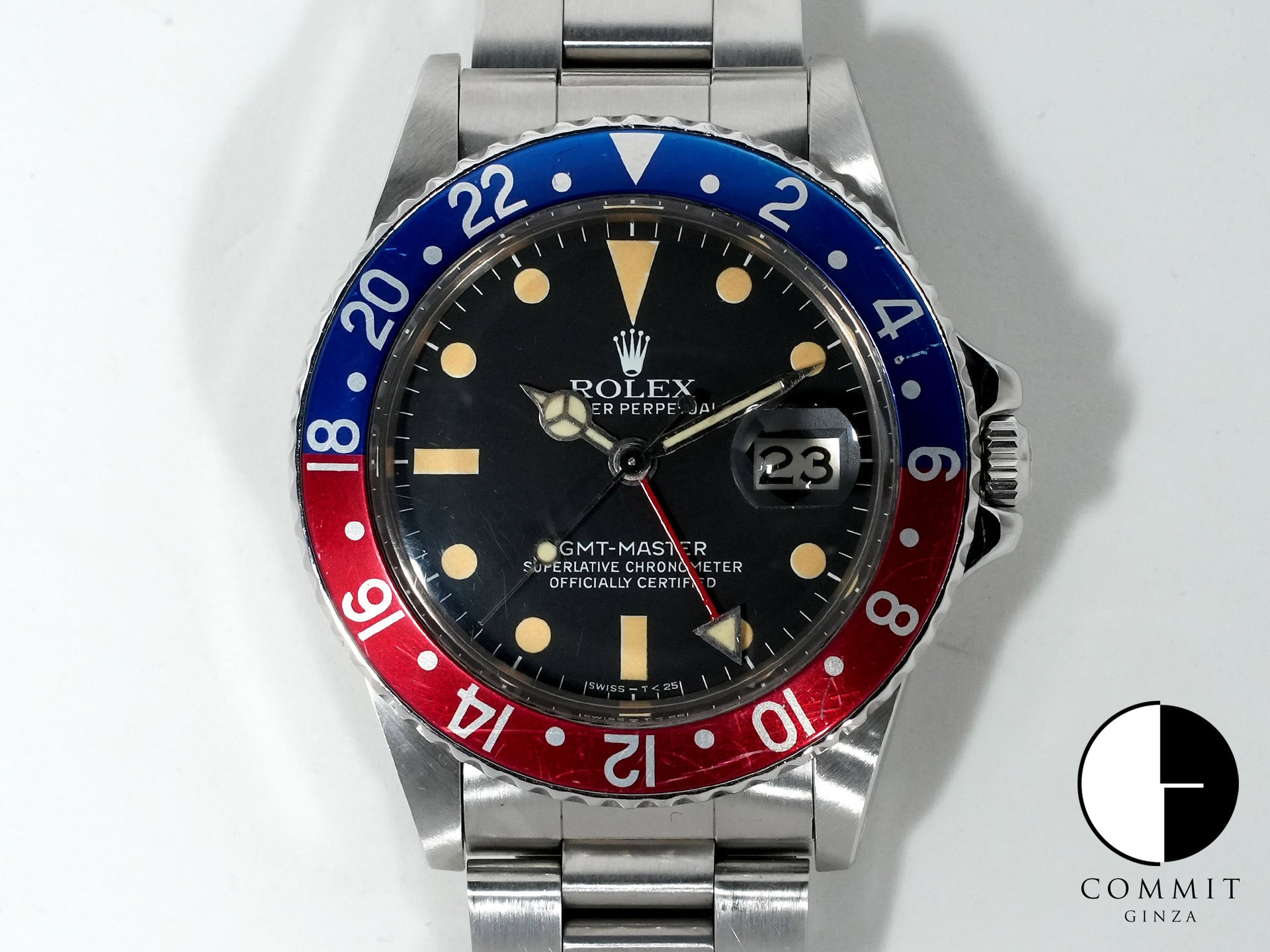 ロレックス GMTマスター Ref.16750 ステンレススチール ブラック文字盤 オイスターブレスレット 中古 vcvpo68r